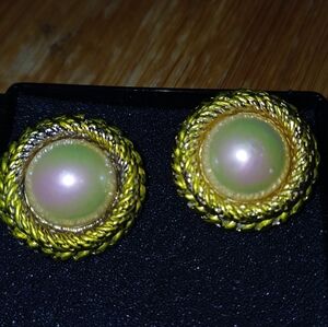 Authentic Christian Dior clip on earrings vintage 1970